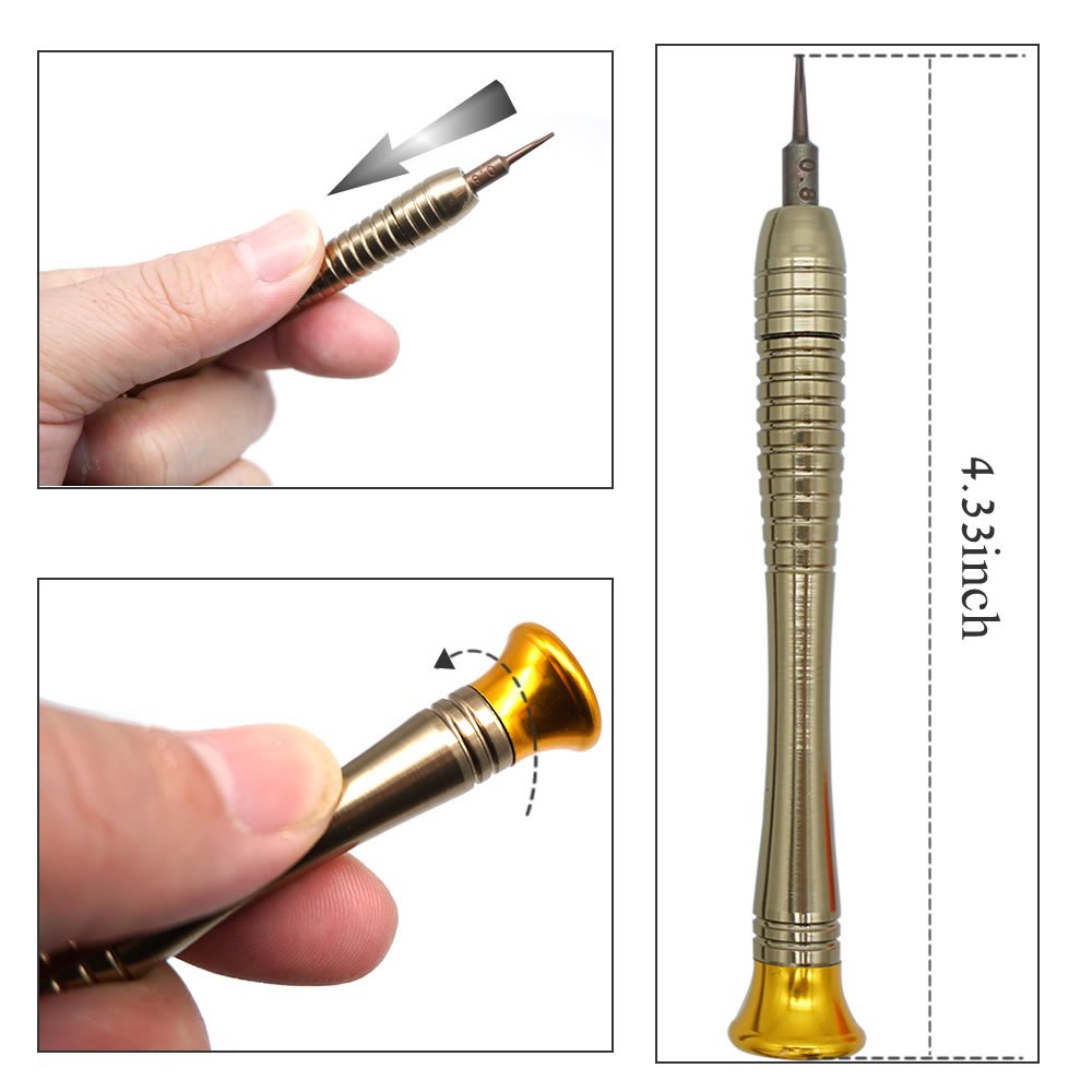 27 in 1 Precision Screwdriver Set with Torx Phillips Pentalobe Triwing Screwdriver Bit Set,Small Portable Opening Repair Tool Kit for iPhone,Macbook,iPad,Laptop,Watch & Glasses