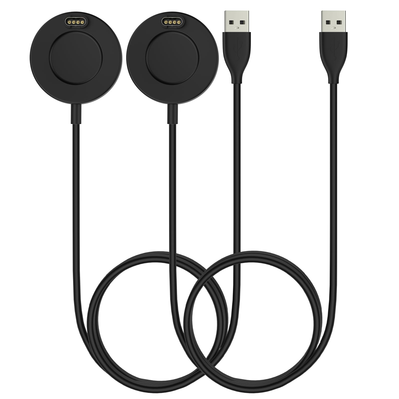 MoKo 2Pack Charger Dock Compatible with Garmin Vivoactive 6/5/4/3/Venu/Fenix 8/7/7 Pro/7S/7S Pro/7X/6/6S/6X/5/5S/5X/Forerunner 970/570/745/Instinct/Venu 4/3/2, USB Data Sync Charging Station, Black