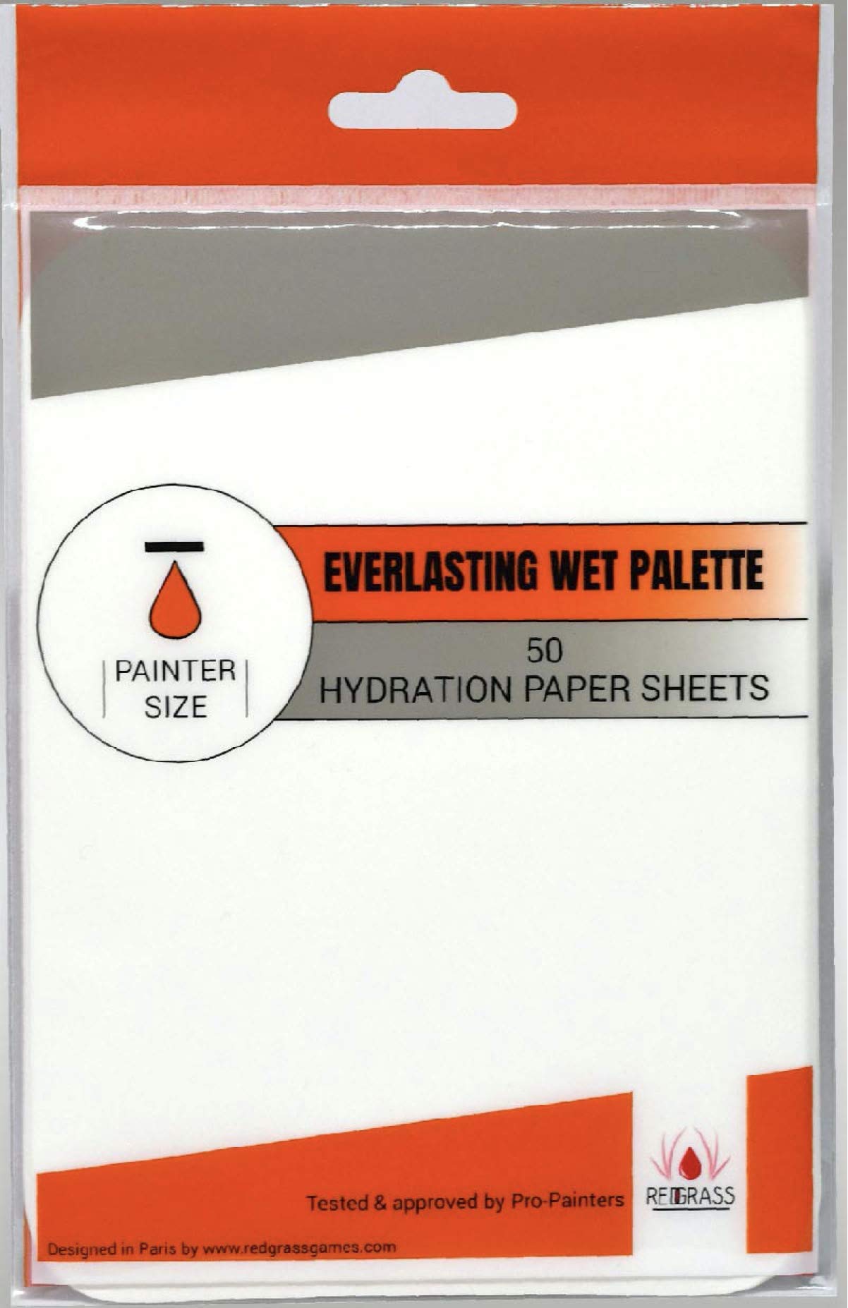 50 Hydration Paper Sheets Everlasting Wet Palette - Painter Size White