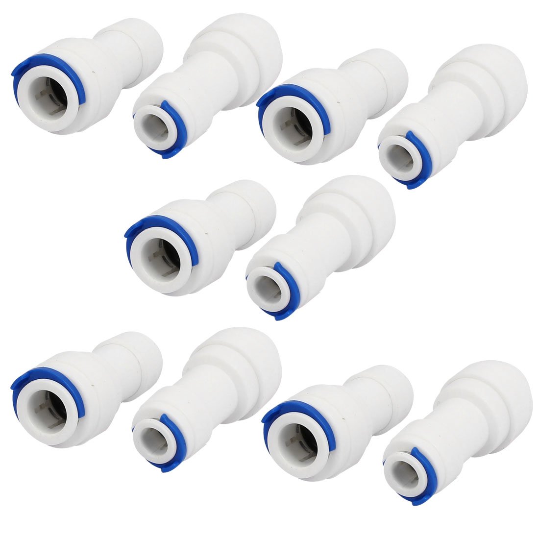 Sourcingmap 3/8-inch Tube to 1/4-inch Tube Push Fit Straight Quick Connect 10pcs for RO Water System