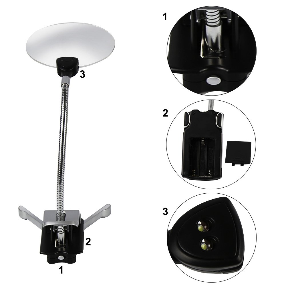 Lenti di ingrandimento Lente Ingrandimento IDEAPRO Mani Libere Regolabile  LED Magnifier Lenti di Ingrandimento Professionali con Luce Ingranditore  con Supporto e Clip per Anziani Lettura Riparazione Gioielli Orologi Cucire  Occhiali urban-earth.co.uk