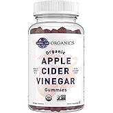 Garden of Life Apple Cider Vinegar Gummies USDA Organic ACV Gummy Vitamins Made with Real Fruit Blend, Whole Food Vitamin B12 - Vegan, Gluten Free, Non-GMO, Kosher - 60 Gummie