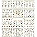 Giveme5 Christmas 3D Nail Art Stickers Snowflakes Cute Snowmen Nail Decals