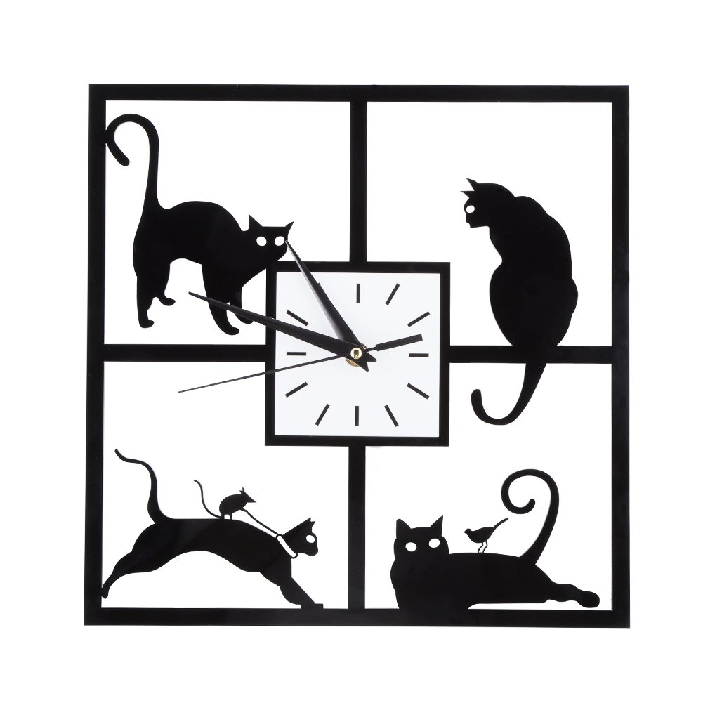 TOPINCN Modern Silent Wall Clock Non ticking Silver Aluminum Frame Glass Cover Decorative for Bedroom