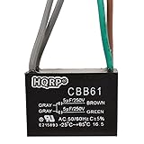 HQRP Ceiling Fan Capacitor CBB61 5uf+5uf 4-Wire