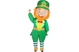 Boveco St. Patrick's Day Leprechaun Inflatable Costume Adult Cosplay Blow Up Suit Costumes Saint Patrick’s Day Men Women Holiday Party