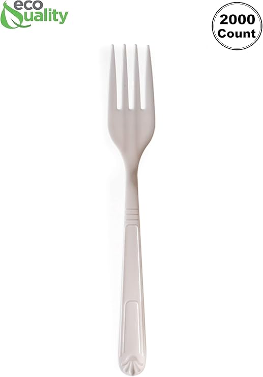 Heavy Weight Plastic Forks White 2000pcs Disposable
