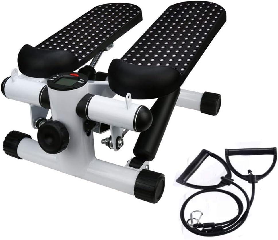 Wenini Mute Stepper, Office Household Gym Mute Stepper with Band, Health Fitness Hydraulic Mute Stepper Multi-Function Pedal Indoor Sports Stepper Legs, Ship from US