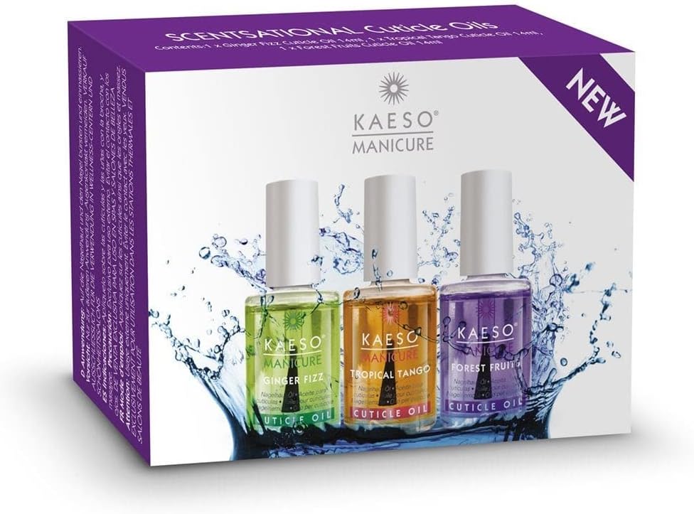 Kaeso Scentsational Cuticle Oil Collection 3x14ml Ginger Fizz Tropical Tango