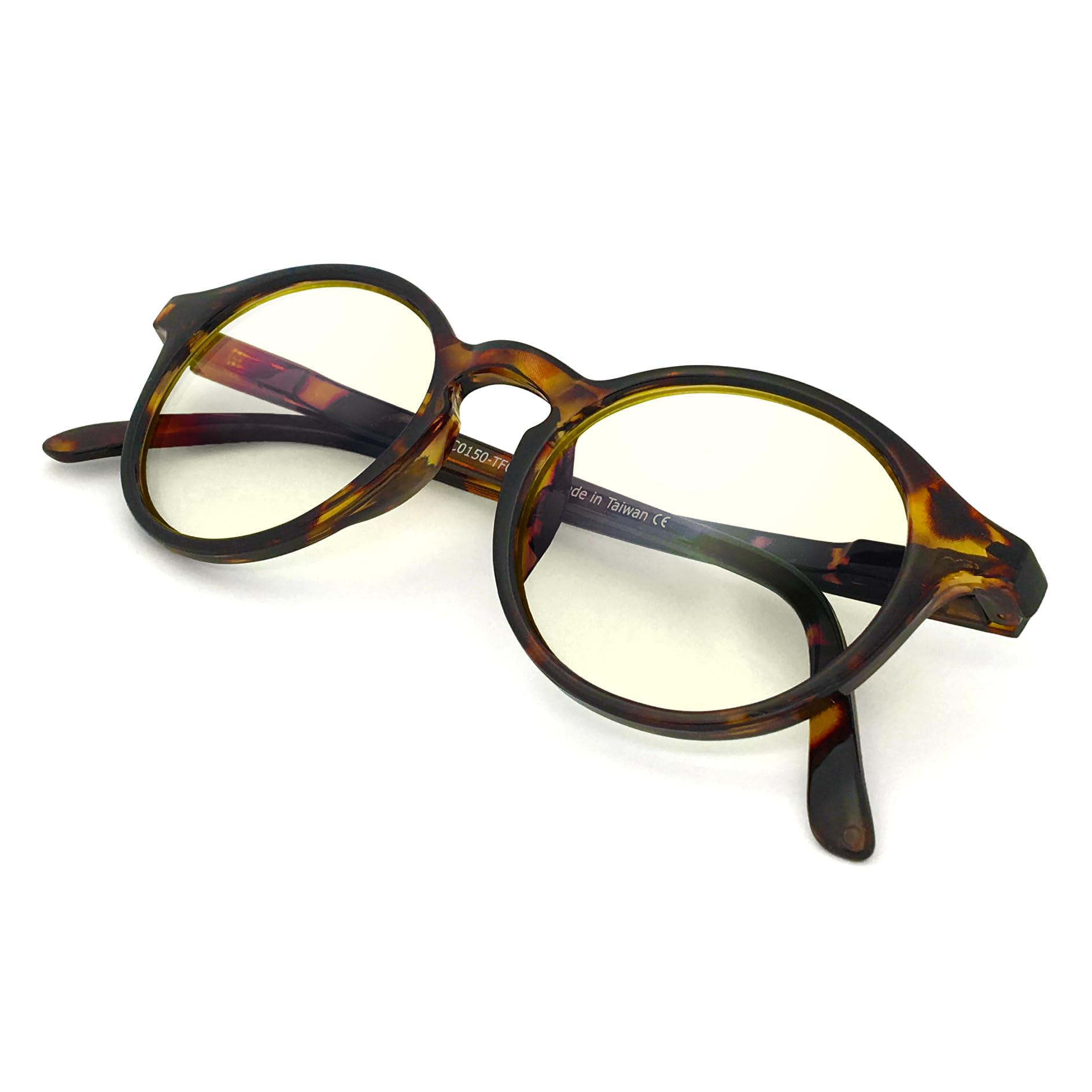 Photo 1 of J+S Blue Light Blocking Glasses for Women Men | Anti Eyestrain Headache Glare 400UV from Computer/Gaming/TV/Phones (Mana LCD lens - Round | Tortoise Shell Frame)