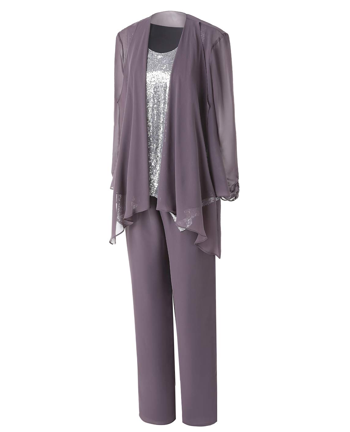 purple sequin pantsuit