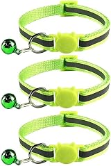 Tafeiya Reflective Cat Collars 3-Pack Adjustable Quick Release Safe Buckle Bell view 1