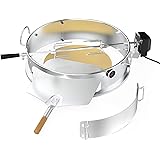 Multi-Purpose Stainless Steel Rotisserie Ring Kit for Weber 22 1/2" Kettle and other Similar Grills