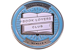 QUREZA Book Lovers Club Badge Round Button Brooch Reading Gift Enamel Pin Jeans Shirt Scarf Bags Jewelry