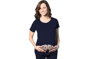 Crazy Dog Tshirts Maternity Peeking Twins T Shirt Cute New Baby Announcement Reveal Pregnancy Tee