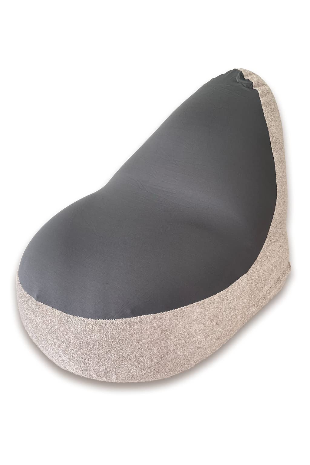 Out Style 日本製へたりにくい ビーズクッション (クリンプボア グレー, ドロップ 65x80xH60)商品画像