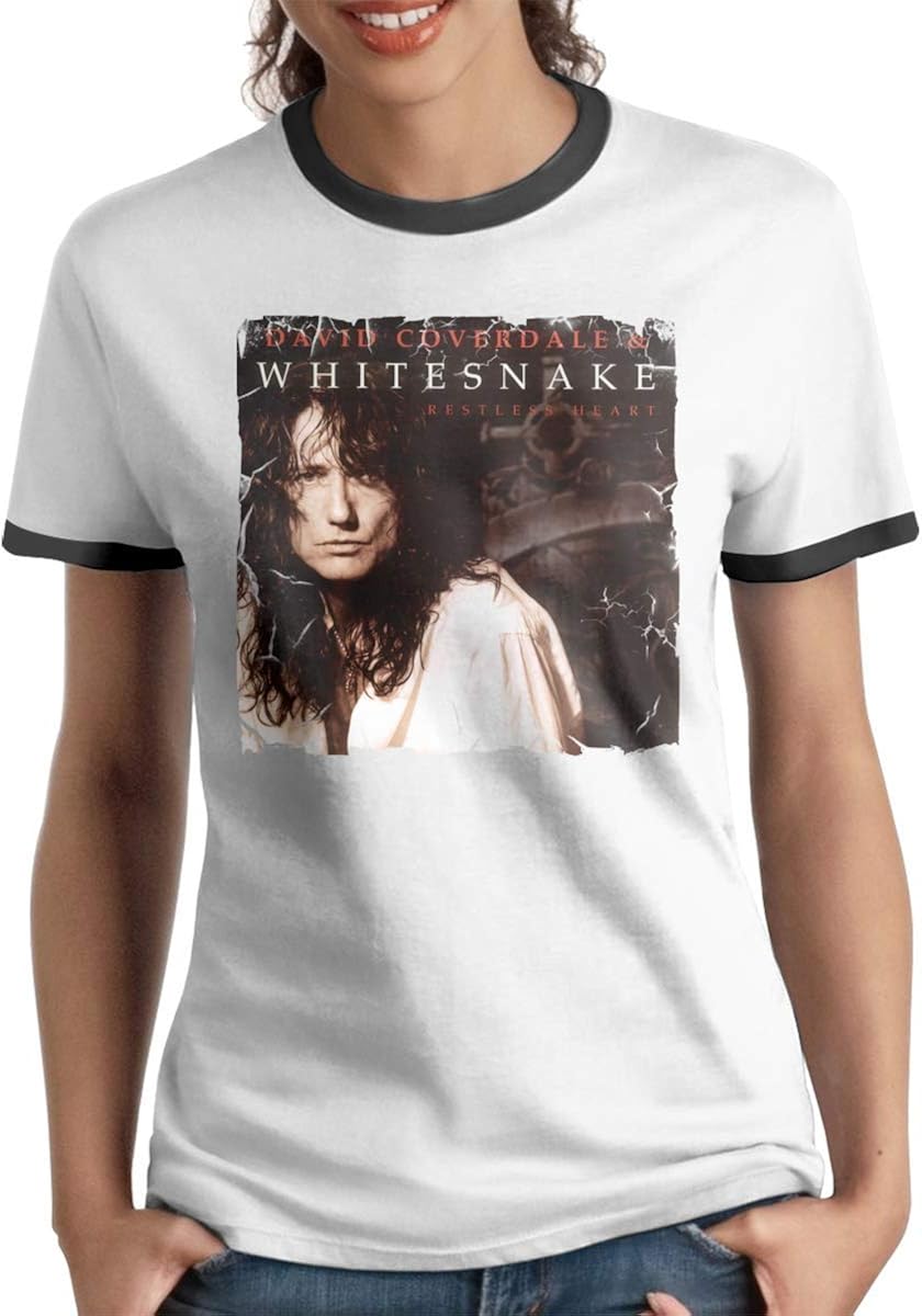 ytuytiutfi Whitesnake Restless Heart Band Music Theme Fashion Women Short Sleeve TShirt Amazon