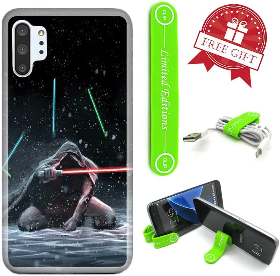 [Ashley Cases] for Galaxy [Note 10+ (Plus)] [Note 10 Pro] [Note 10+ 5G] Cover Case Skin with Flexible Phone Stand - Star Wars Kneel Down