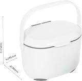 Addis 2.5L Compost Caddy White and Metallic view 6