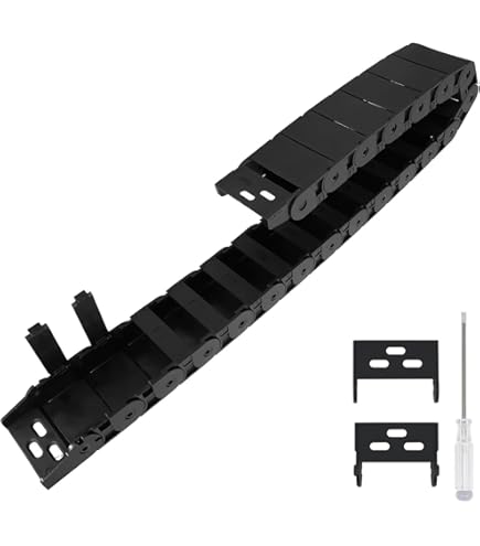thumbnail image 2 of Cable Drag Chain Full Enclosed Tie-Downs Chains Low Noise Series Nylon 66 Wire Carrier Towlines Removable Assembly For Engraving Machine[1m-D25*25 2 of 13