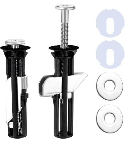 Toilet Seat Screw Replacement Kit – Raised Expansion Bolts & Thick Nuts For Most Toilets, Universal Fastener Set For Tank & Lid