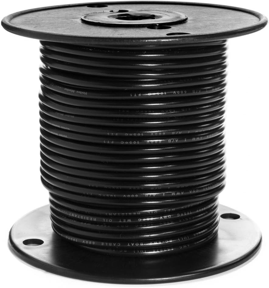 16 AWG (UL) Marine Grade Tinned Copper Boat Wire 600 Volts - Red - 100 Feet - Made in USA : Sports & Outdoors