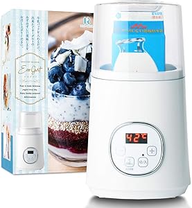 ヨーグルトメーカー 【抜群の温度安定性で失敗しない!】ステンレススプーン付き カスピ海 豆乳 R-1 ギリシャヨーグルト ラクトヘルシス (ホワイト)