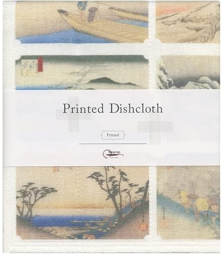 Nawrap Geschirrtuch 'The Great Waves' Von Hokusai – 6-lagig, Saugstark, 34,3x40,6 Cm, Hergestellt In Japan