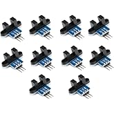 EC Buying 10PCS IR Infrared Sensor Module Slotted Optical Optocoupler Speed Measuring Sensor Module Photo Interrupter Sensor Motor Speed Detection Robot for Arduino