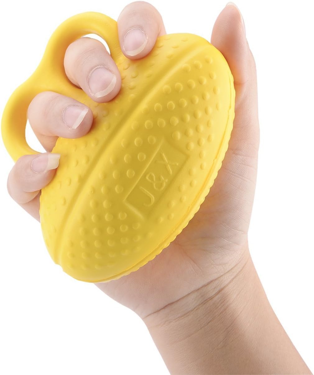 OFKPO Oval Hand Strengthener Ball, Finger Exerciser PU Squeeze Wrist Grip Ball for Athletes, Musicians & Physical Therapy