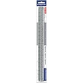 STAEDTLER Engineer Aluminum Triangular Scale, 12in Metal Ruler with Color-Coded Grooves, Weather-Resistant, 6 Scales (10-60 Parts per Inch)