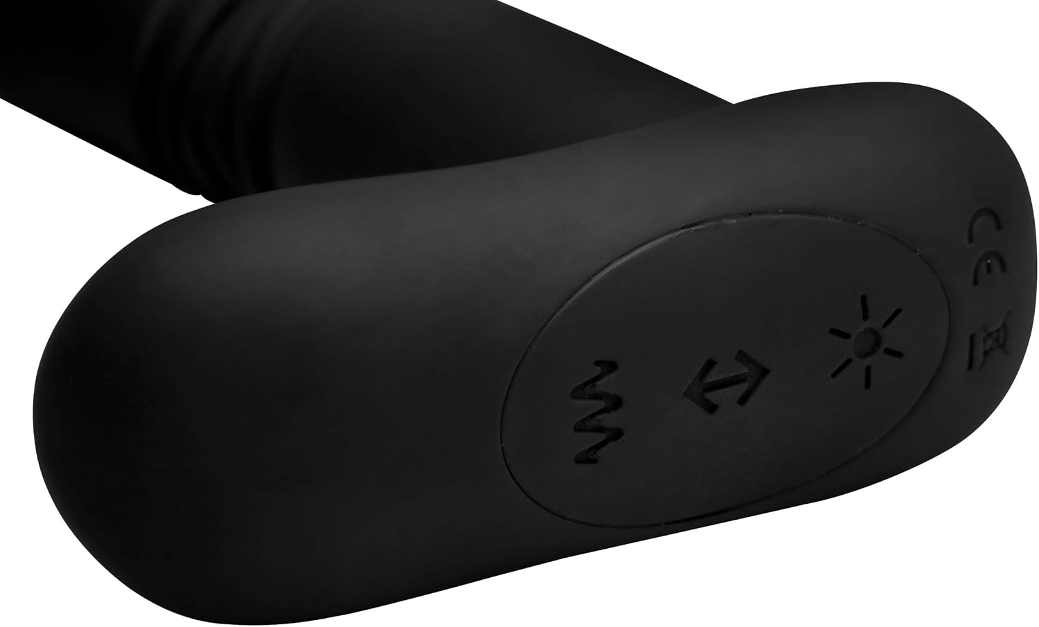 Silicone Thrusting Anal Plug with Remote Control, Black - Image 4
