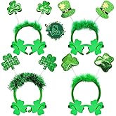UMEELR 8Pcs St. Patrick's Day Headbands and Shamrock Sunglasses