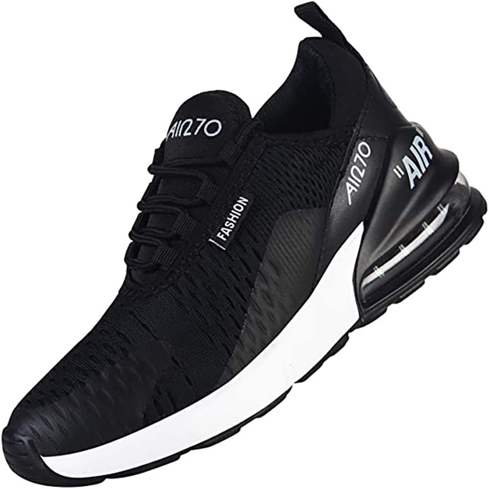 Mens Ladies Trainers Air Cushion Lace-up Lightweight Walking Running Shoes Gym Sport Outdoor Walking Breathable Jogging Fitness Athletic Sneakers