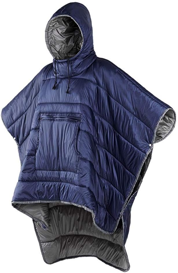 Hoodie Poncho Sleeping Bags Windproof for Camping, Blanket Warm Cover