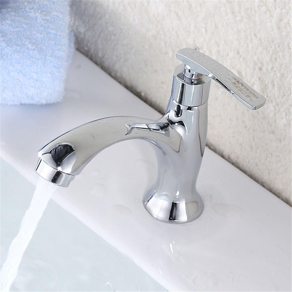 AQiMM Modern Commercial Bathroom Faucet Stainless Steel Single Cold