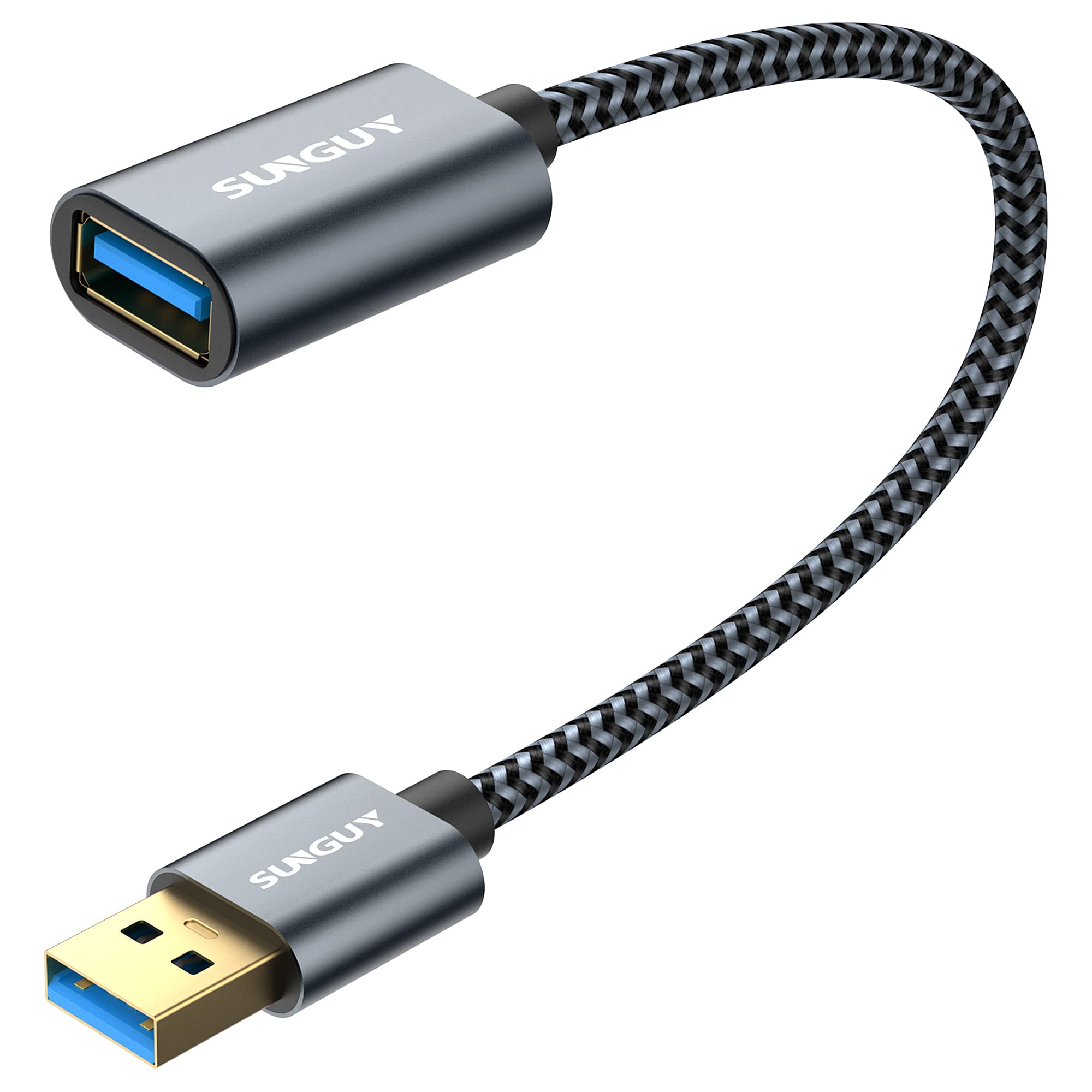 Sunguy USB 3.0 Extension Cable - 0.3m Super Fast 5Gbps A Male to A Female for Card Reader, Keyboard, Printer, Scanner, Camera