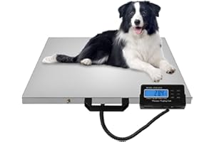 Julymoda Digital Livestock Scale 660Lbs x 0.2Lbs,21'' x 17'' Veterinary Scale Pet Vet Scale Stainless Steel Platform Animal Scale,Electronic Postal Scale, Industrial Floor Scale, Cat Dog Scale