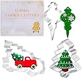 Christmas Tree Cookie Cutters Set, Large vintage