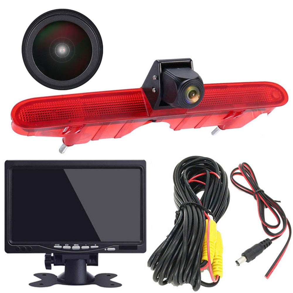 7'' Inch TFT LCD Color Auto Monitor + 1280x720 Pixel 1000 TV Lines HD Reversing Camera Replacement for Peugeot Partner 2 II Tepee Rifter 2008-2016/Berlingo 3 III 4 IV B9 Kasten ab Bj 2008-2020