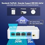 YuanLey 4 Port PoE Extender 3 Out 802.3af/at 100Mbps 100m Wall Din Rail view 4