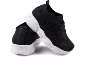 CHARROST Baby First Walking Shoes 1-4 Years Kid Shoes Trainers Toddler Slip on Infant Waves Shoes Boys Girls Cotton Mesh Breathable Sneakers Outdoor