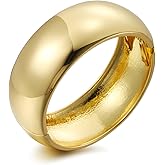 GREICHFAN Golden Polished Chunky Twisted Hinged Waterdrop Bangle Bracelet for Women Spiraled Oval Bangle Bracelet