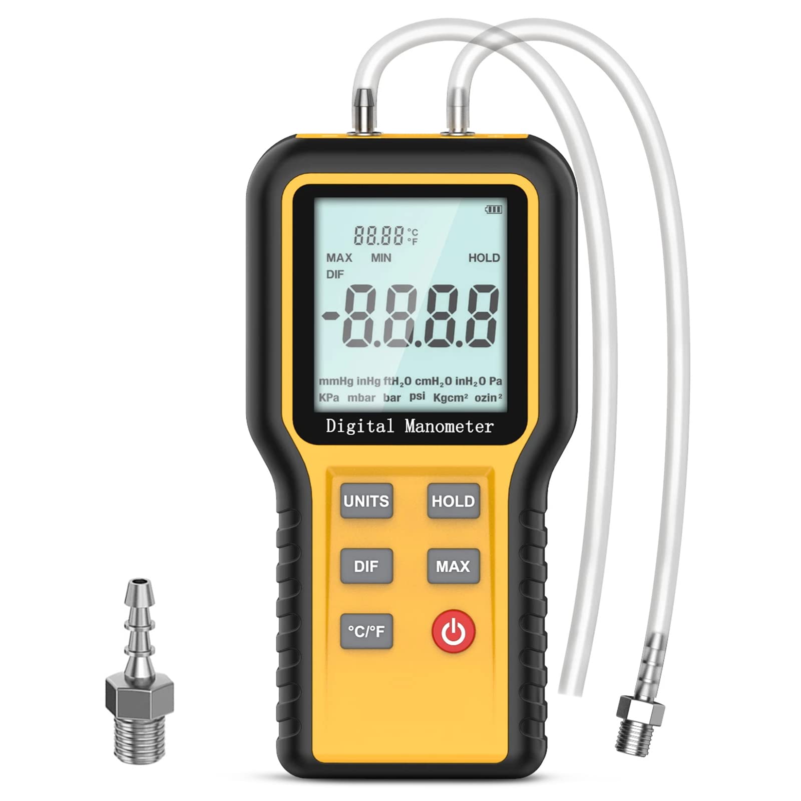 Manometer, AOPUTTRIVER AP-189A Professioneel Luchtdrukmeter Aansluitingen Hvac Manometer