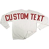 Custom Sweatshirt, Custom Text Across Back Crewneck Sweatshirt, Personalized Back Print Pullover, Customizable Sweatshirts with Large Back Text, Gift for Women, Birthday, Christmas