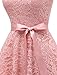 Dressystar Women Sweetheart A-Line Short Floral Lace Cocktail Bridesmaid Dress with Bow