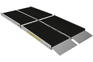 EZ-ACCESS SUITCASE 7 Ft TRIFOLD Portable Aluminum Folding Ramp with Slip-Resistant Applied Surface and Self-Adjusting Bottom Transitions Plates