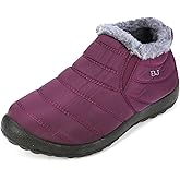 gracosy Warm Snow Boots, Winter Warm Ankle Boots,Fur Lining Boots,Waterproof Thickening Winter Shoes for Women Red 7