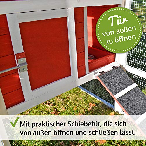 zooprinz hochwertige Hühnervoliere mit Nistkasten im Schwedenstil - aus massivem Vollholz und stabilem Draht… – Bild 7