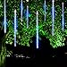 FYYZY Icicle Lights Snowfall Meteor Shower Rain Light Christmas LED Decoration Falling Drop String Light 8 Tubes 288 LEDs(Blue, 30cm), 1 Pack